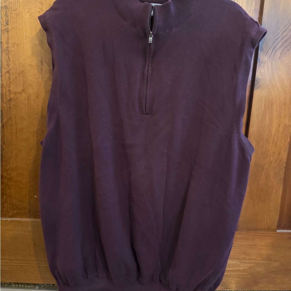 Cutter & Buck CBWindtex Men's half zip sweater Vest, XL